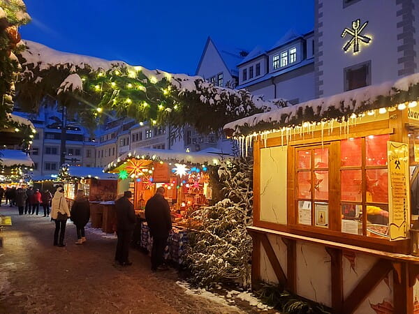 Am Rand des Christmarktes im Rathaus befindet sich die "Kleine Bergwerkstatt".